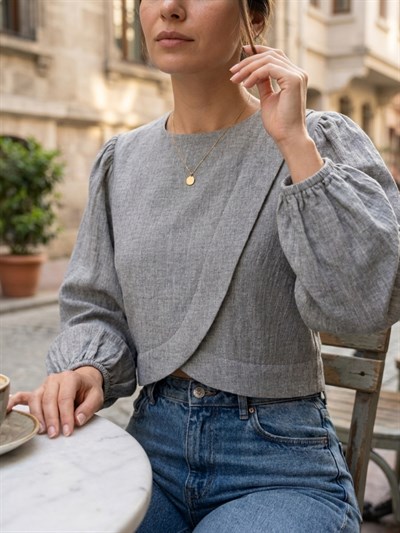 Retrobird Alisa Retro Grey Shirt with Cover