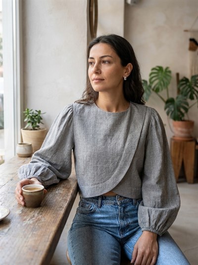 Retrobird Alisa Retro Grey Shirt with Cover