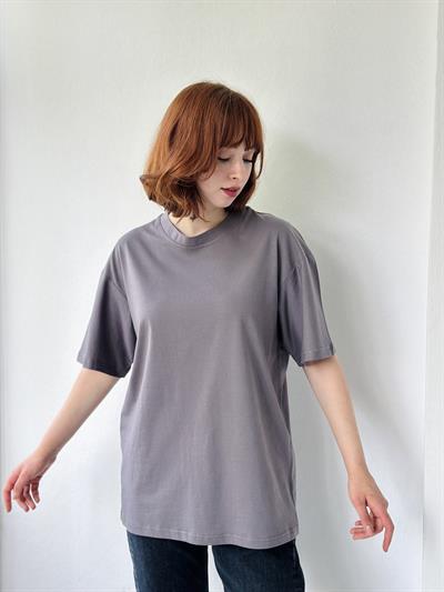 Retrobird Koyu Gri Unisex Oversize Tişört