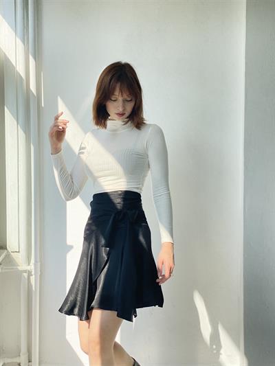 Retrobird Ashley Siyah Mini Anvelop Etek