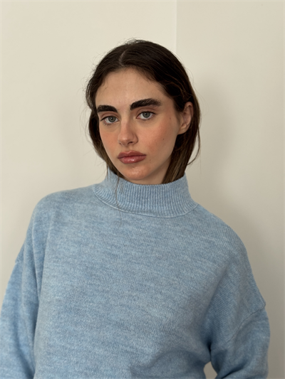 Retrobird Basic Blue Knitwear Sweater