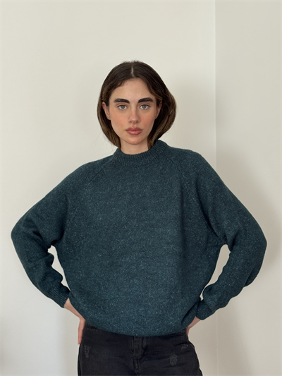 Retrobird Basic Petrol Knitwear Sweater