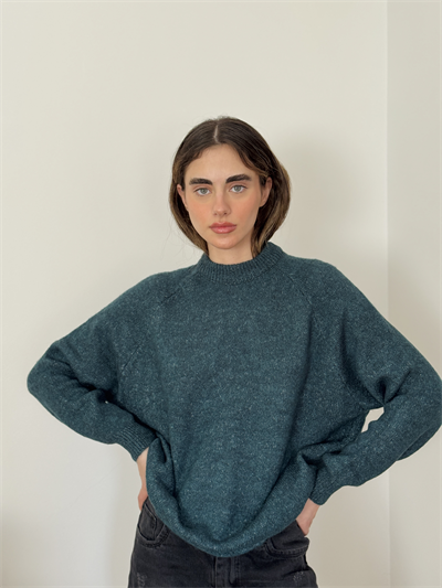 Retrobird Basic Petrol Knitwear Sweater