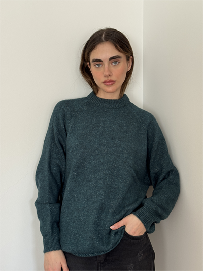 Retrobird Basic Petrol Knitwear Sweater