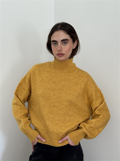Retrobird Basic Mustard Knitwear Sweater