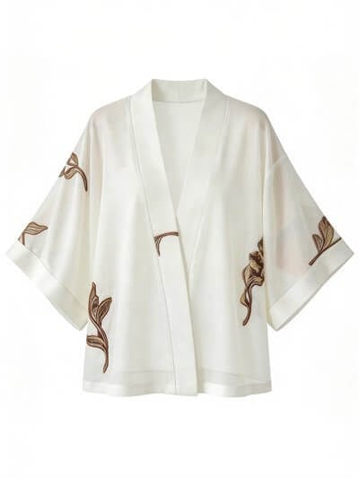 Retrobird White Design Mini Kimono