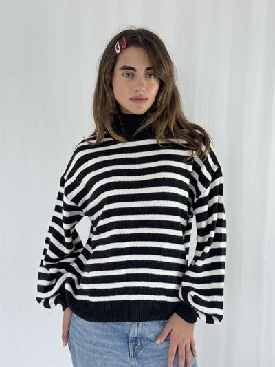 Retrobird Siyah Boğazlı Çizgili Kazak