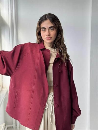 Retrobird Bomber Bordo Ceket Mont