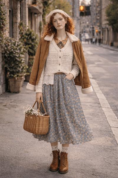 Retrobird Stone Color Embroidered Romantic Cardigan