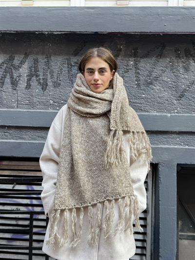 Retrobird Kum Büyük Boy Soft Örgü Atkı