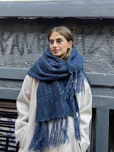 Retrobird Lacivert Büyük Boy Soft Örgü Atkı