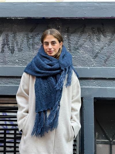 Retrobird Lacivert Büyük Boy Soft Örgü Atkı