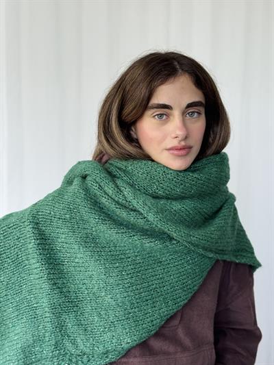 Retrobird Orman Yeşili Büyük Boy Soft Örgü Atkı