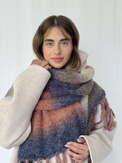 Retrobird Çok Renkli Büyük Boy Soft Örgü Atkı