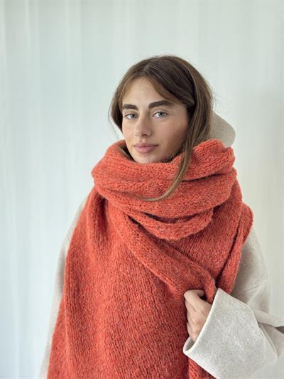 Retrobird Tuğla Büyük Boy Soft Örgü Atkı