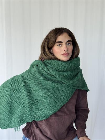 Retrobird Orman Yeşili Büyük Boy Soft Örgü Atkı