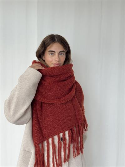 Retrobird Kiremit Büyük Boy Soft Örgü Atkı