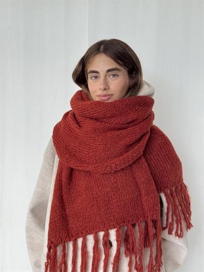 Retrobird Kiremit Büyük Boy Soft Örgü Atkı