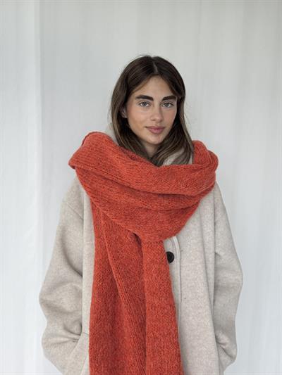 Retrobird Tuğla Büyük Boy Soft Örgü Atkı