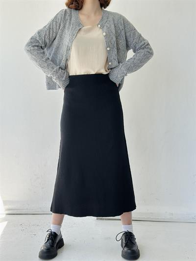 Retrobird Çan Siyah Triko Etek