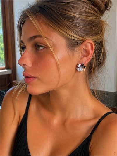 Retrobird Celeste Kelebek Detaylı Silver Renkli Vintage Style Tasarım Küpe