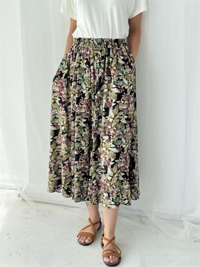 Retrobird Circle Kloş Çok Renkli Midi Boy Etek