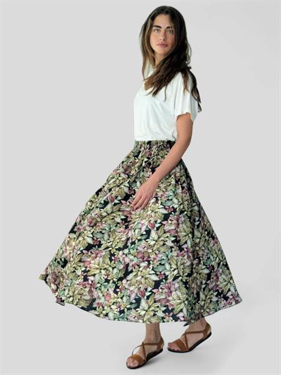 Retrobird Circle Kloş Çok Renkli Midi Boy Etek