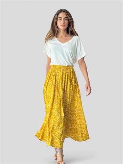 Retrobird Circle Kloş Sarı Midi Boy Etek
