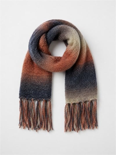 Retrobird Multicolored Large Soft Knit Scarf