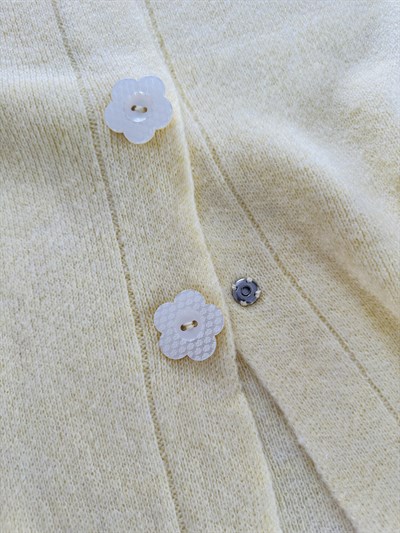 Retrobird Daisy Bloom Yellow Flower Buttoned Cardigan