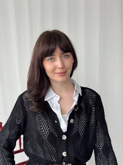 Retrobird Perforated Spring Black Cardigan