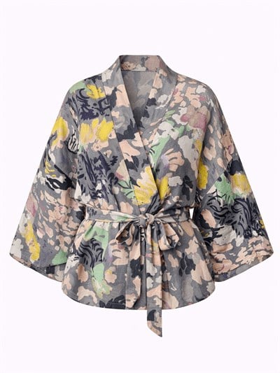 Retrobird Duman Rengi Mini Wrap Bluz Kimono