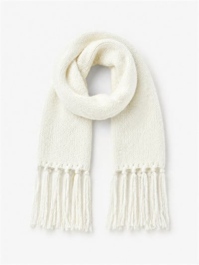 Retrobird Ecru Large Soft Knit Scarf