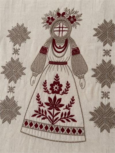 Retrobird Freya Nakışlı Püsküllü Krem - Bordo Yelek