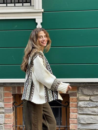 Retrobird Grandpa Heritage Krem Hırka