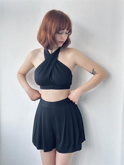 Retrobird Happy Hour Siyah Çapraz Bağlama Büstiyer