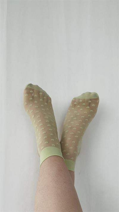 Retrobird Thin Denier Style Light Green Color Thin Ankle Socks
