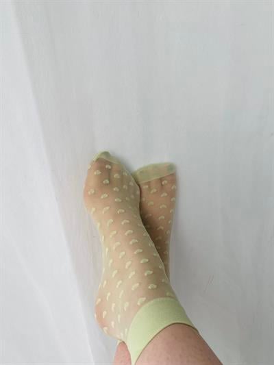 Retrobird Thin Denier Style Light Green Color Thin Ankle Socks
