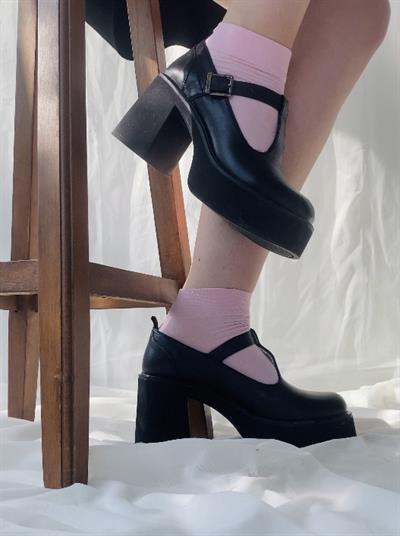 Retrobird Thin Denier Style Pink Color Thin Ankle Socks