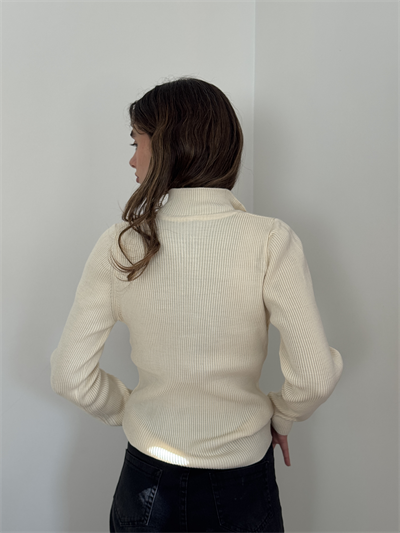 Retrobird Beige Thin Studded Knitwear Sweater