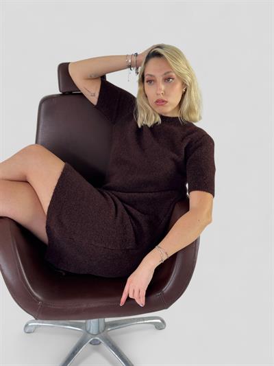 Retrobird Kahve Renkli Triko Elbise