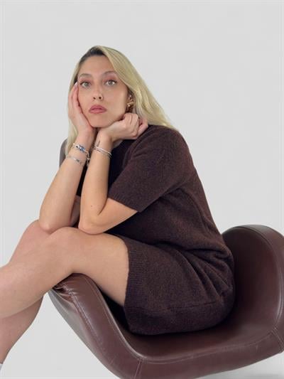 Retrobird Kahve Renkli Triko Elbise