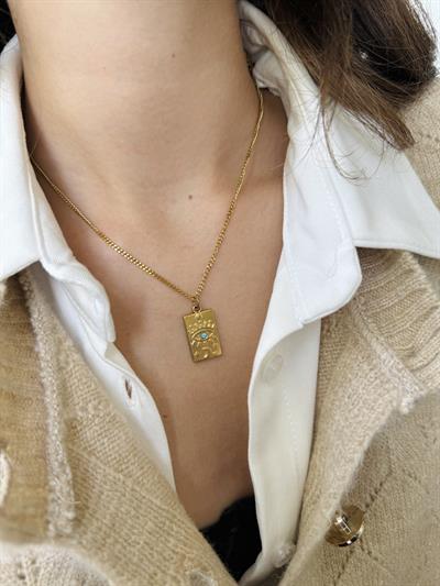 Retrobird Tarnish-Resistant Steel Blue Tarot Necklace