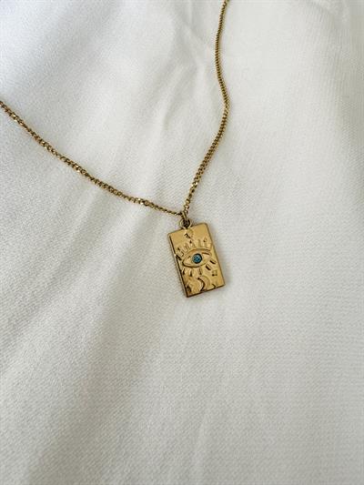 Retrobird Tarnish-Resistant Steel Blue Tarot Necklace