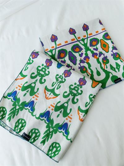 Retrobird Linen Fabric Patterned Womens Scarf