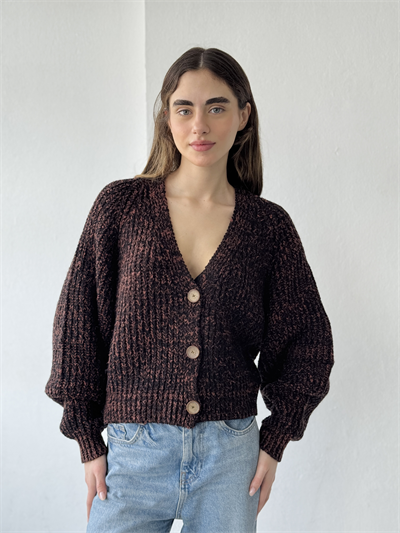 Retrobird Dark Brown Short Cardigan