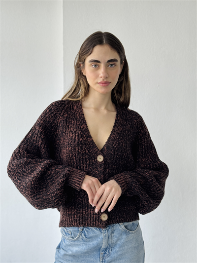 Retrobird Dark Brown Short Cardigan