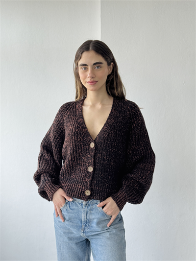Retrobird Dark Brown Short Cardigan