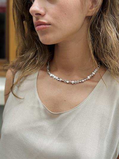 Retrobird Cleopatra Silver Color Brass Necklace