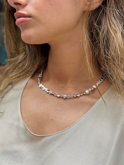 Retrobird Cleopatra Silver Color Brass Necklace